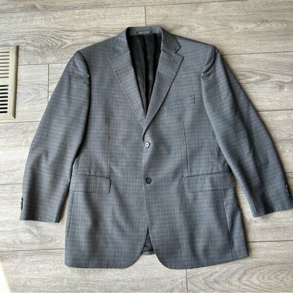 Zanetti Angelico Checked Pure Wool Blazer  Made in Italy - Picture 3 of 11